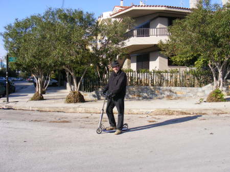 me on my scooter in athens