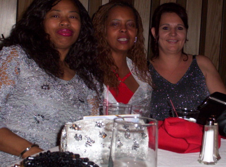 deborah, me and ann at christmas party at work