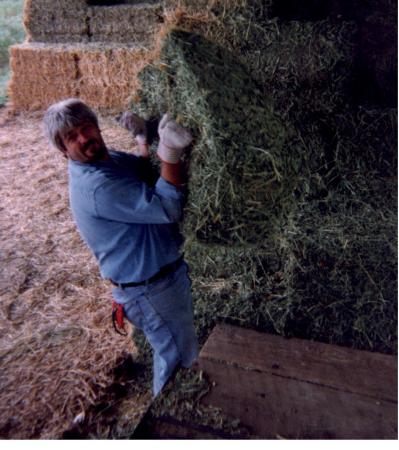 Loading bales