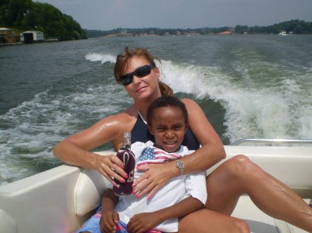 Ben and I on our boat July 2008