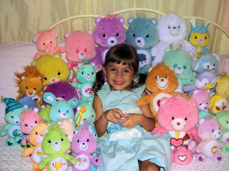 Gia loves care bears!