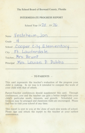 Cooper City Elementary School 1976