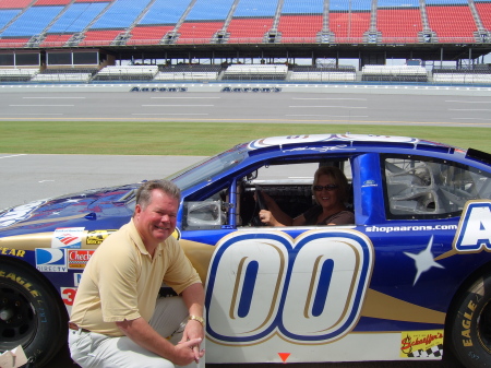 Kitda posing in the Cup ar at Talledega!