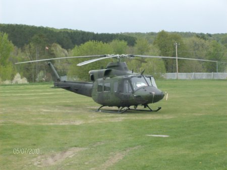 Two military choppers