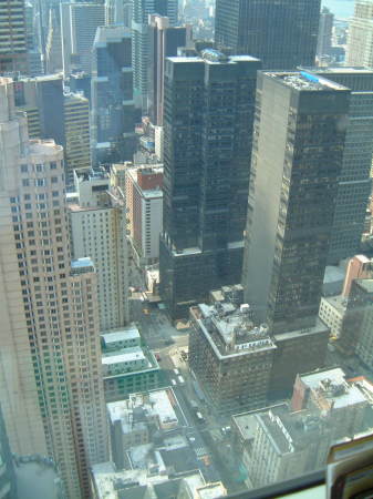 A view of NYC from a penthouse set