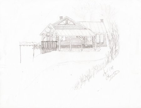 My drawing...of what the cabin will look like