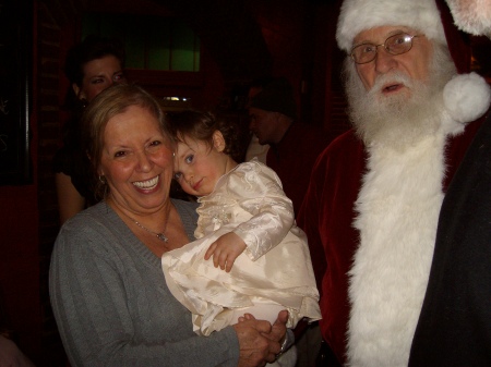 Maria with Grandma and Santa Claus