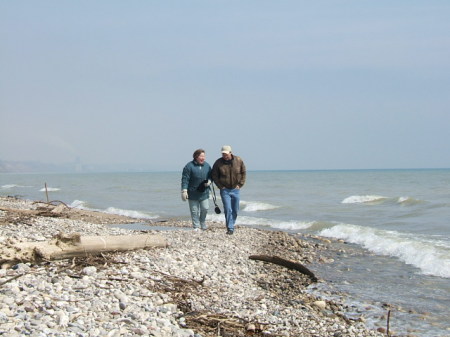 judi and I at Lake Michigan