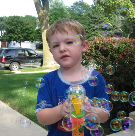 Ryan and the bubble gun