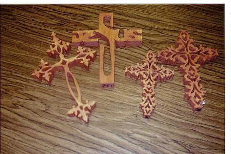 wooden crosses