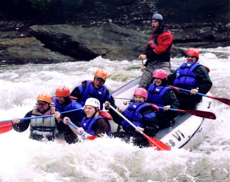 West Virginia rafting with family