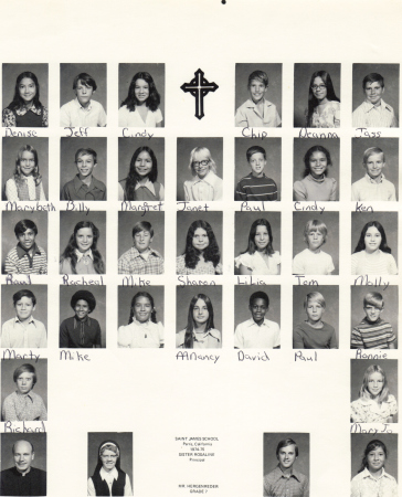 7th grade class at St James Catholic School