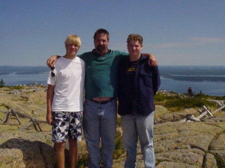 me and my boys on Cadillac mt