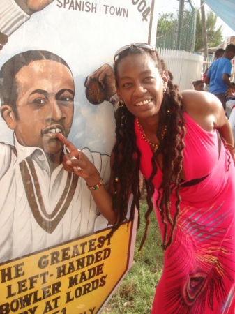 I at Daddy's plaque at his park opening in Ja.