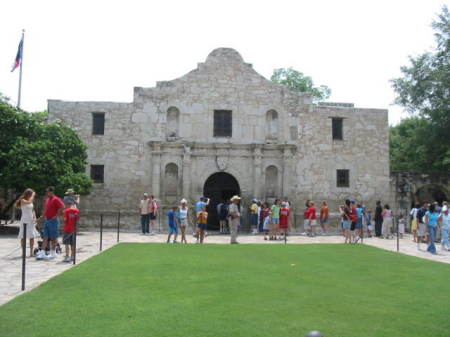 at the Alamo with the family