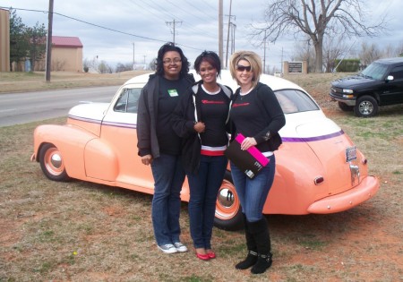 Bud girls and April w Lori's Car