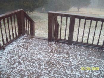 Hail storm in March