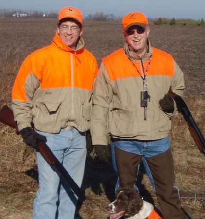 Pheasant hunting with my neighbor, Dan (right)