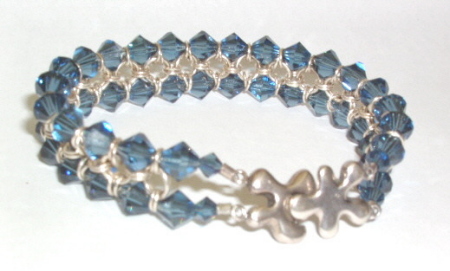 Chain Maille and Crystal Bracelet