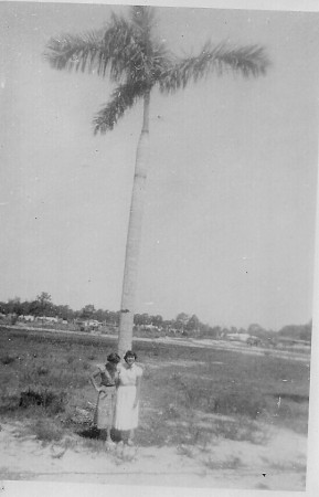 Girl at the entrance to the school