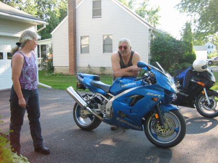 Mark & I with our motorcycles 2005