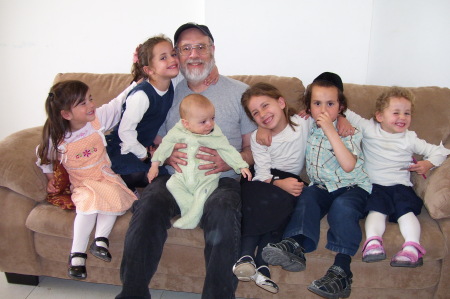 Me with 6 of 9 grandkids in Israel.