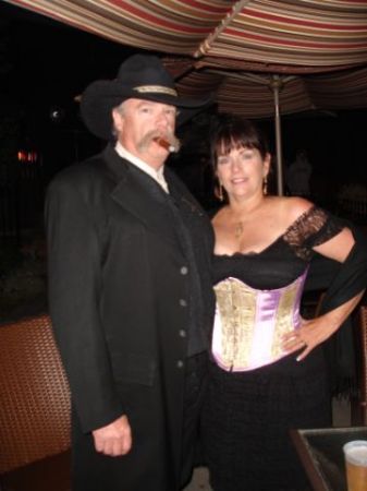 ahh...cigars and saloon girls (my pretty wife)