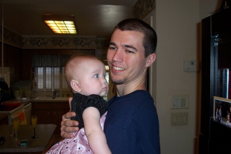 My middle son James with Hailey