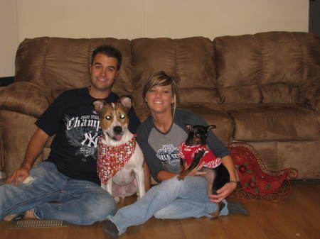 Becca & Jeff with Jersey & Baylee their babies