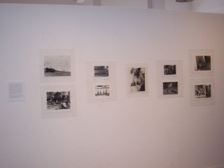 Installation view of Nanc's photographs