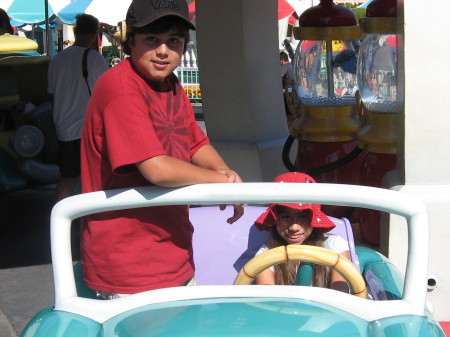 My son and daughter at Disneyland (9/27/09)