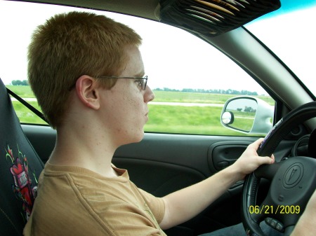 Tyler driving on the highway 1st time