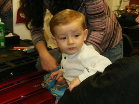 My grandson's first haircut