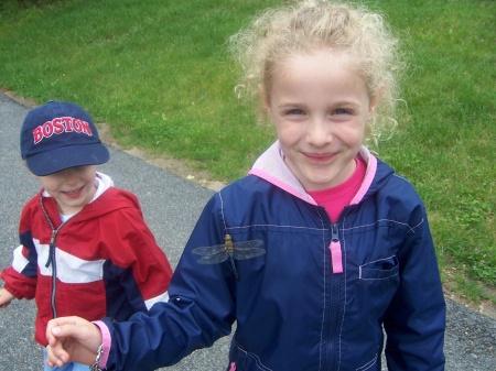 Kelsey, Ryan and a friendly dragonfly!