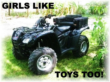 Who says ATVs are for boys only??!!
