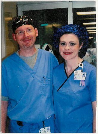 at work in the O.R. with my hubby, Keith