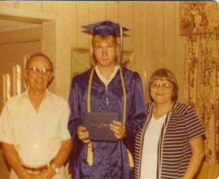 Eddie at graduation 1977