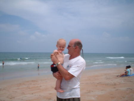 Papa and Trever at the beach