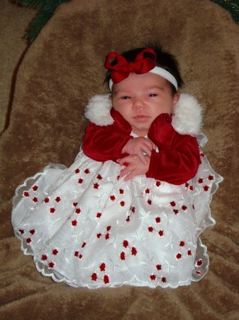 Elena at Christmas (1 month old)