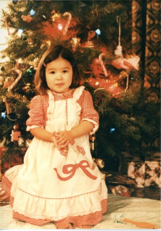 Daughter Rita at Christmas 1986