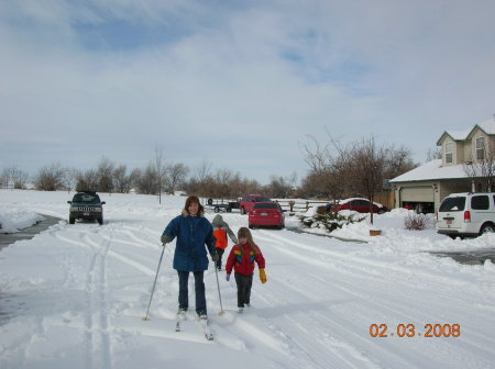 Cross country skiing in my neighborhood