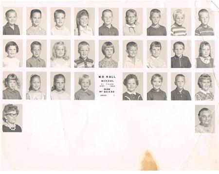 W.D. Hall School, grade 1, Mrs. Mcquade, 1962