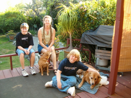 Brian, Star Higgins, Mark and Star's dogs