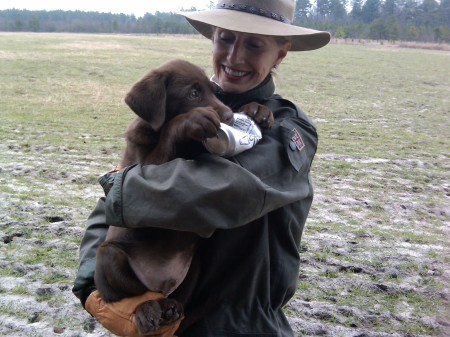 "Odie" and I.  Two months old!  Feb. 2009