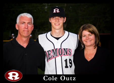 Susan and I with Cole on Senior's night