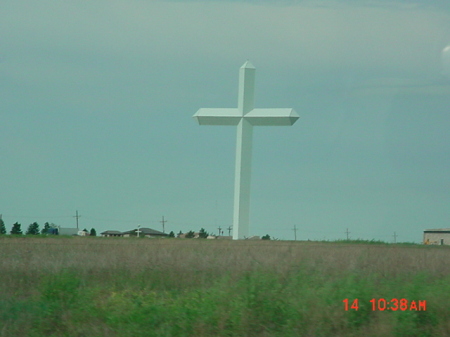 (23) that is one big cross they have in texas