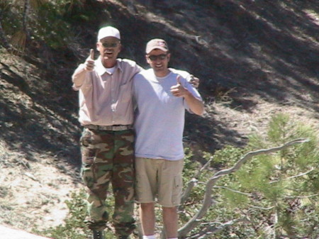 My Son and I in big Bear