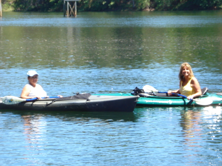 Kayaking with my sister Vickie