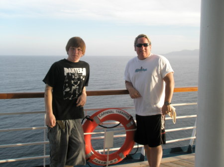 Me and my boy Cory on cruise May 2009