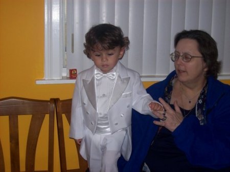 Diego and I getting ready for his baptism